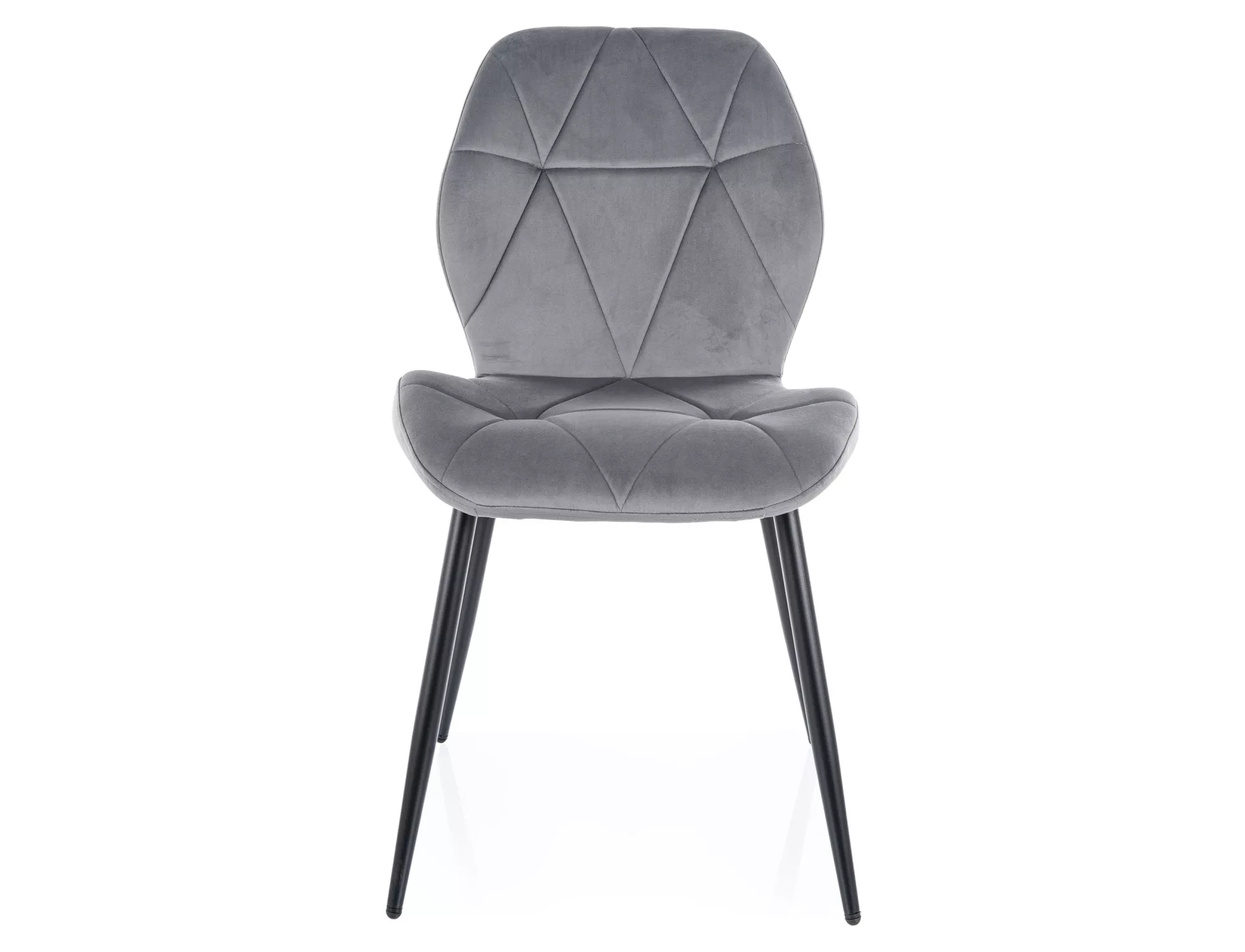 Chaise de restaurant Silva tissu velours gris rembourré